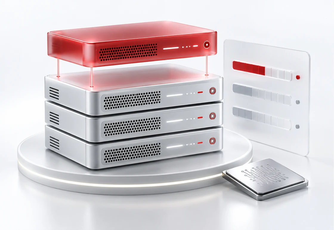 Layered cloud resource modules and a capacity display illustrating flexible application resources.