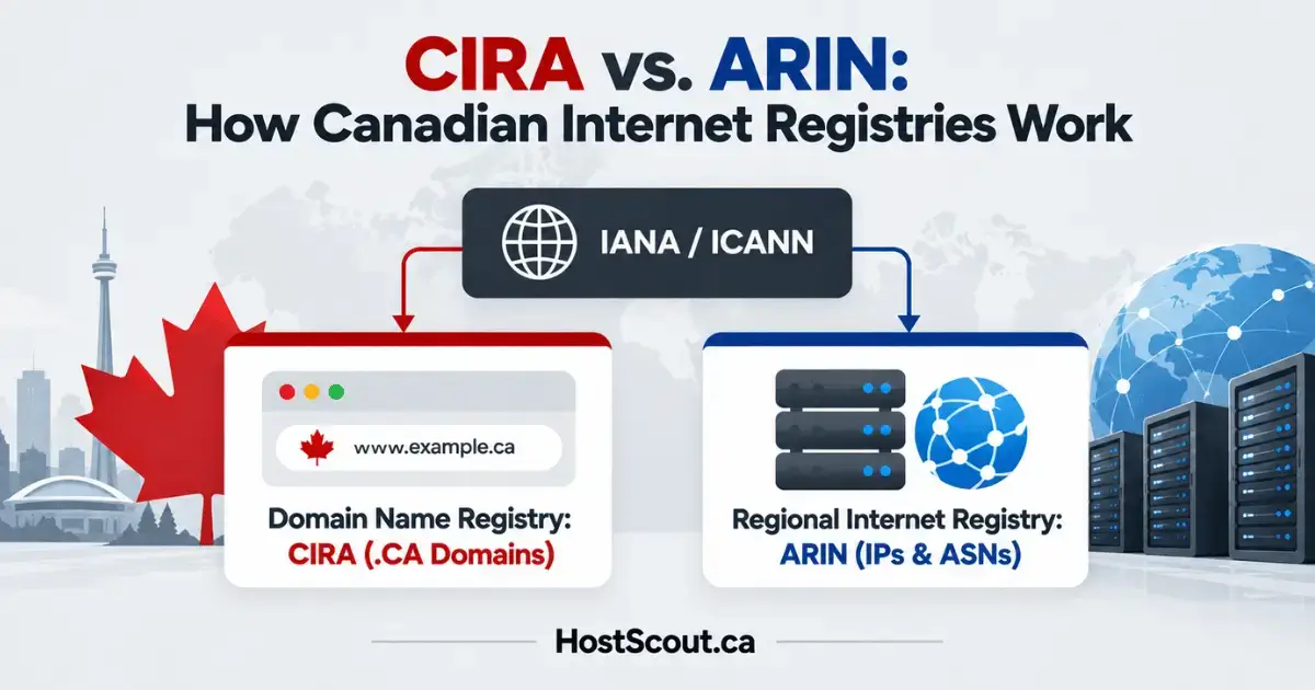 CIRA versus ARIN: the Canadian domain registry and the registry for IP addresses and autonomous system numbers